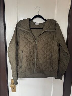 Columbia Quilted Hooded Zip Jacket - Olive